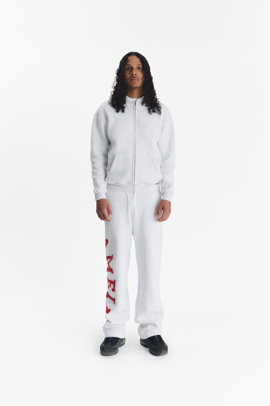 LOGO ZIP HOODIE [GREY]