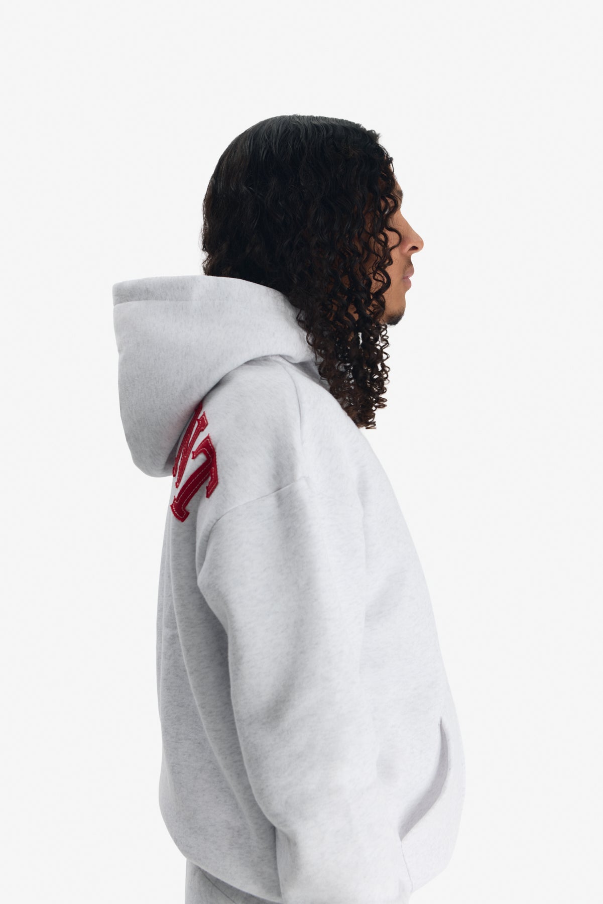LOGO ZIP HOODIE [GREY]
