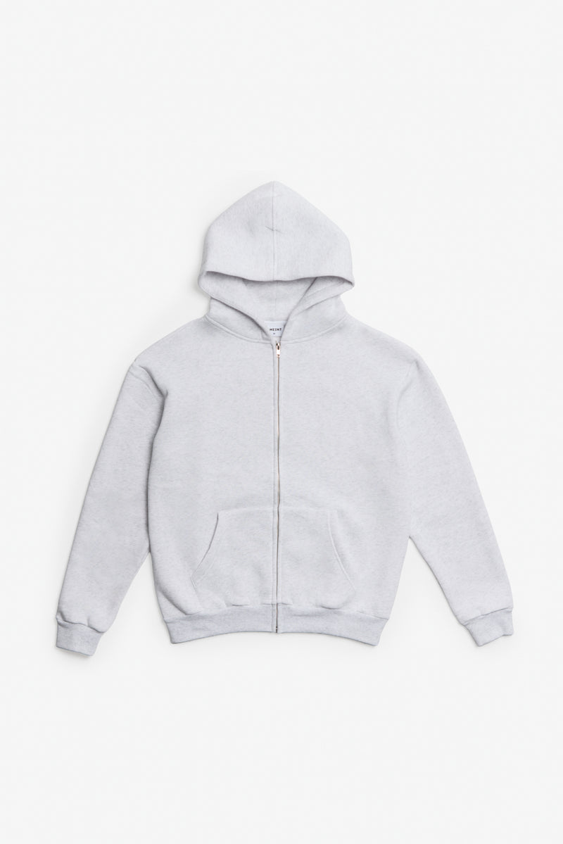 LOGO ZIP HOODIE [GREY]